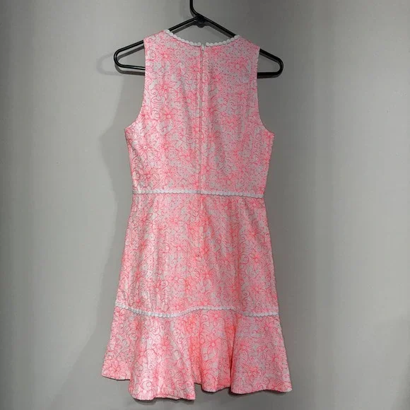 Lilly Pulitzer Ellen Embroidered Lasercut Dress Size 2 - Picture 7 of 15